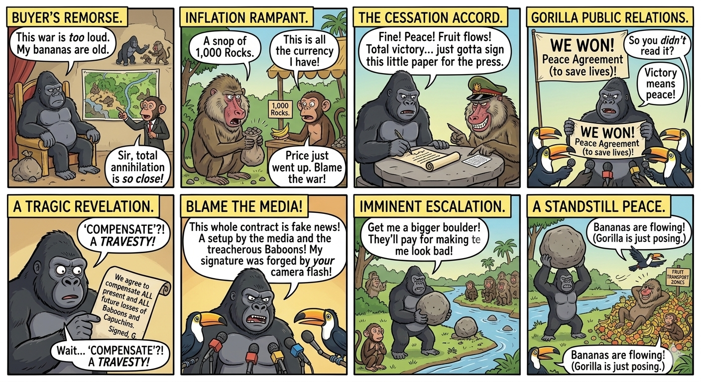 Cartoon: Fictitious civilian life satire