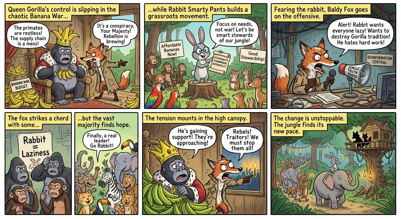 Cartoon: Jungle War: Civilian Unrest